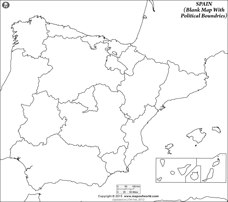 Printable Blank Spain Map With Outline Transparent Map Pdf Map Of Sexiz Pix