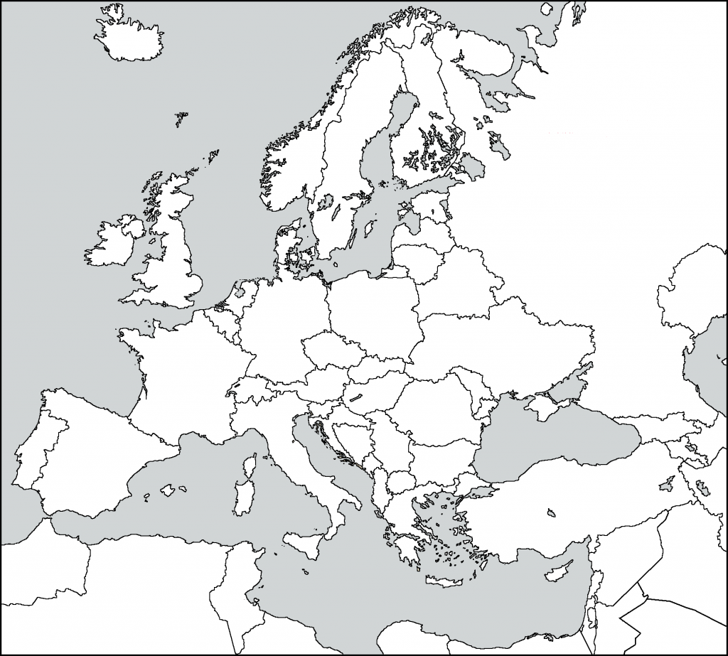9 Free Detailed Printable Map Of Europe Blank Europe Map Without Kosovo And Liechtenstein 1024x923