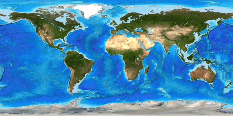 Blank Printable World Map With Countries & Capitals