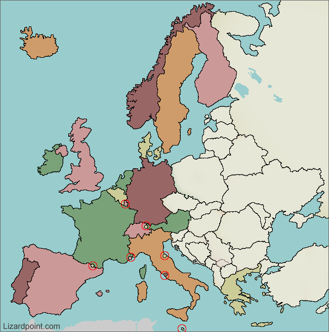 The Western Europe Map