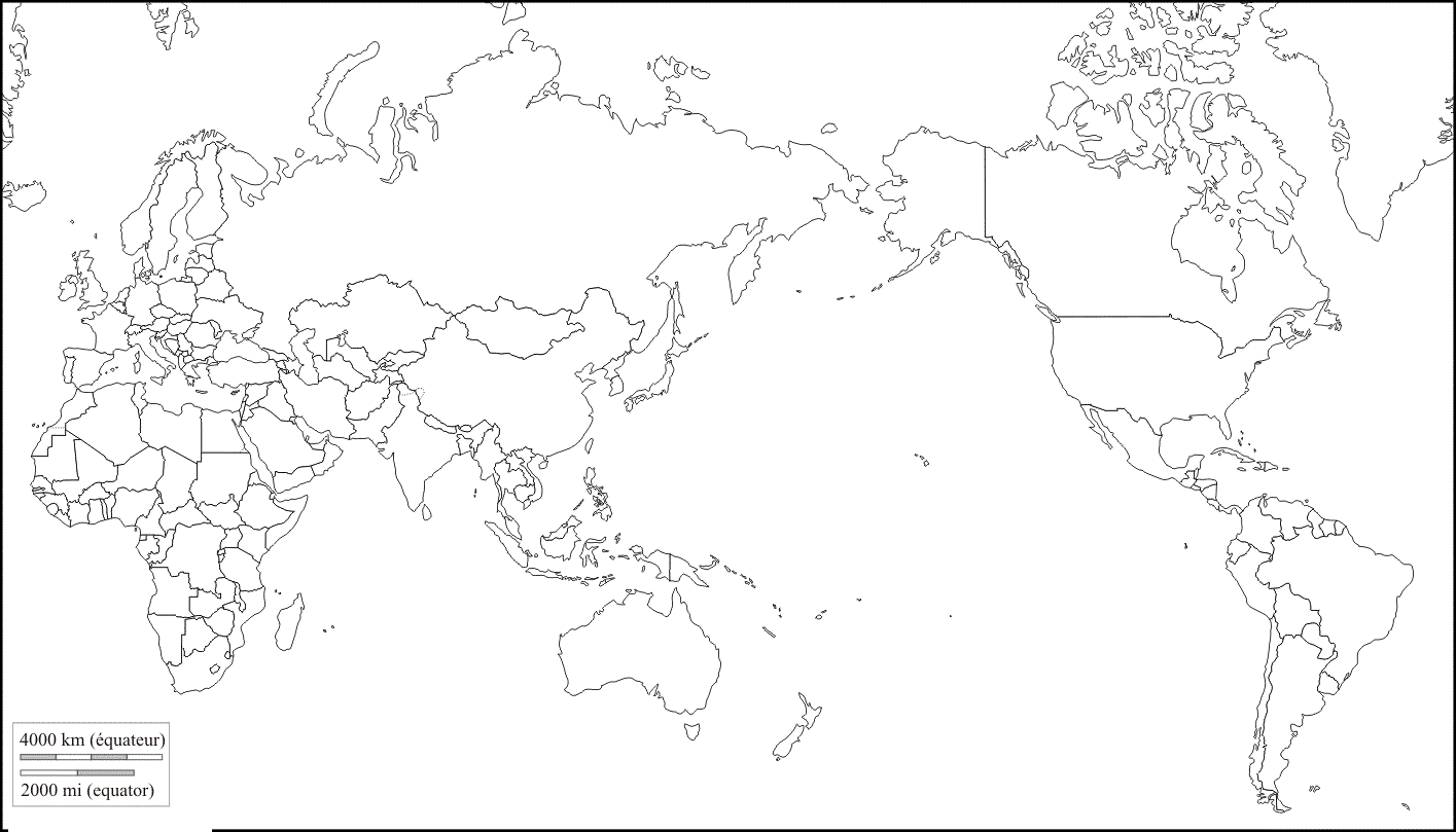 Blank Map of Asia Pacific Outline