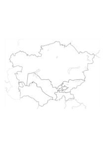 Central Asia Blank Map pdf | World Map With Countries