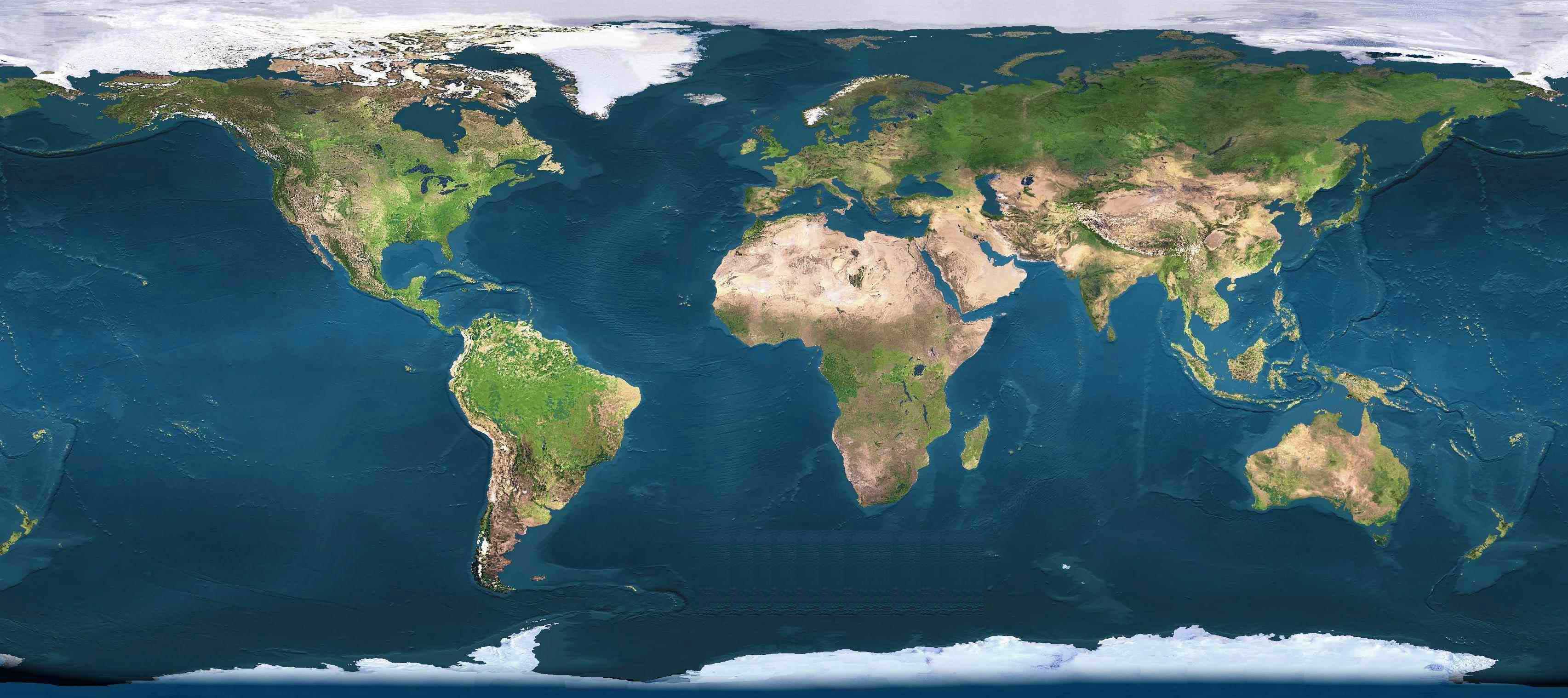  World Map Satellite View