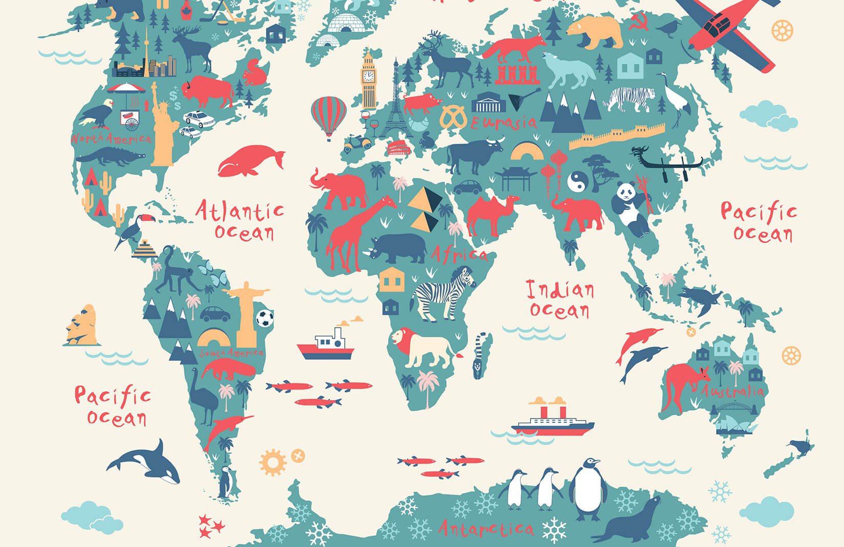 World Map for Kids Printable,Interactive World Map for Kids