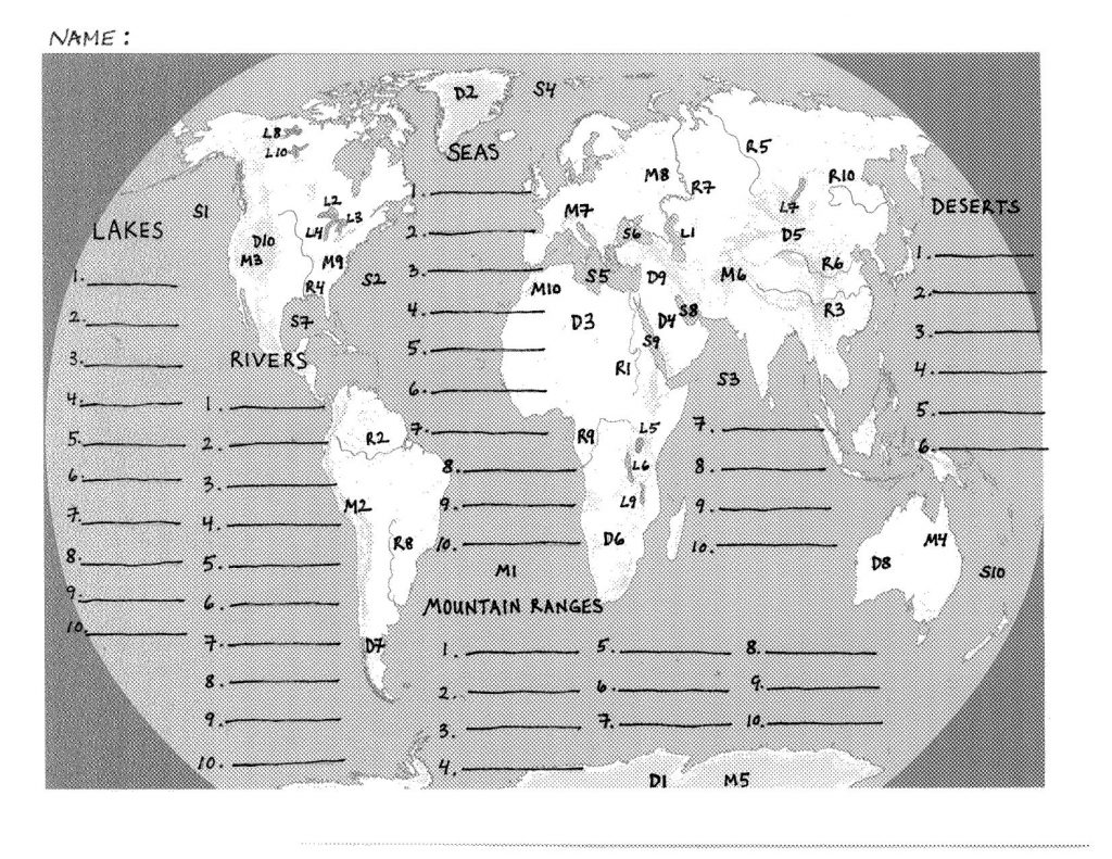 Free Printable World Map Quiz