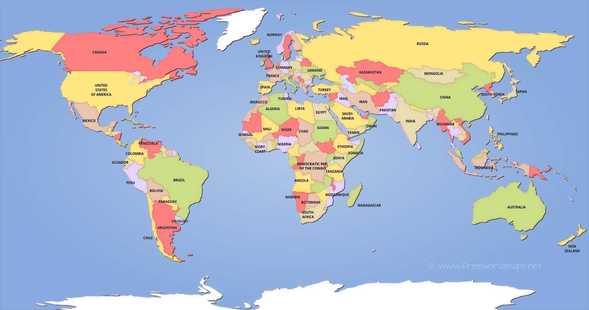 Detailed World Map PDF