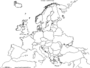 Blank Map of Europe PDF