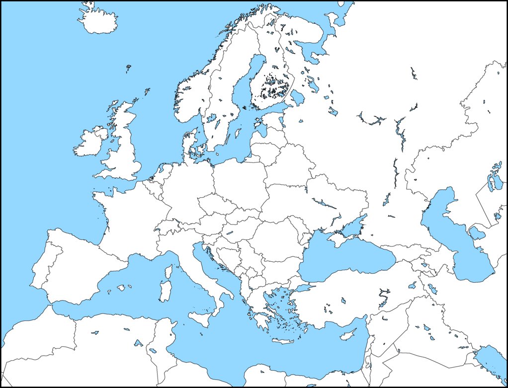 Europe Political Map HD