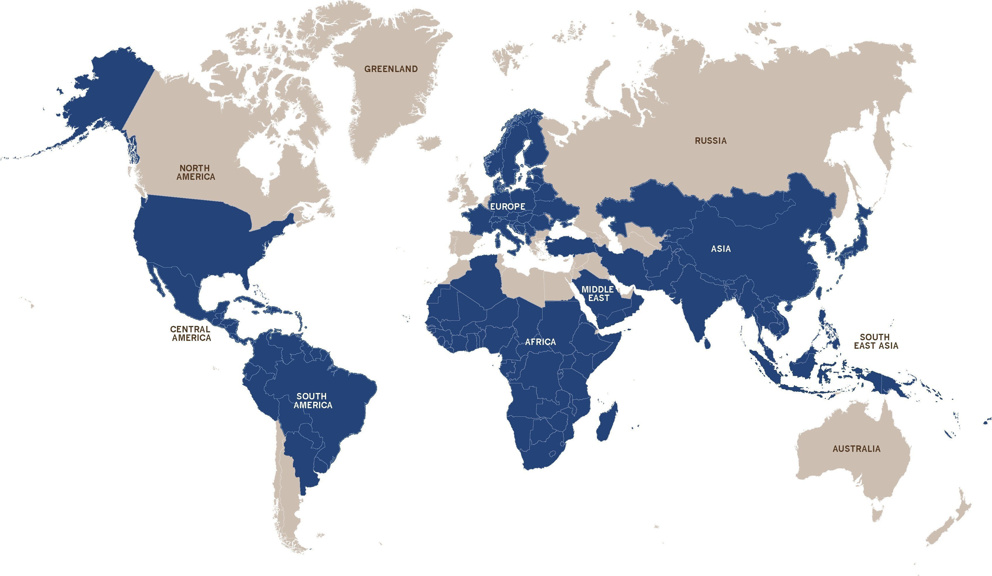 World Map Template PPT