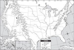 Physical US Map Quiz