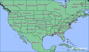 Atlanta Georgia USA Map