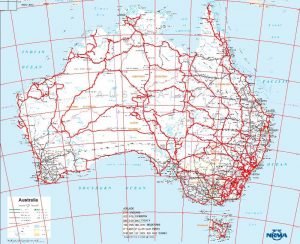 Road Map of Australia PDF