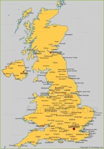 Map of UK Cities and Towns