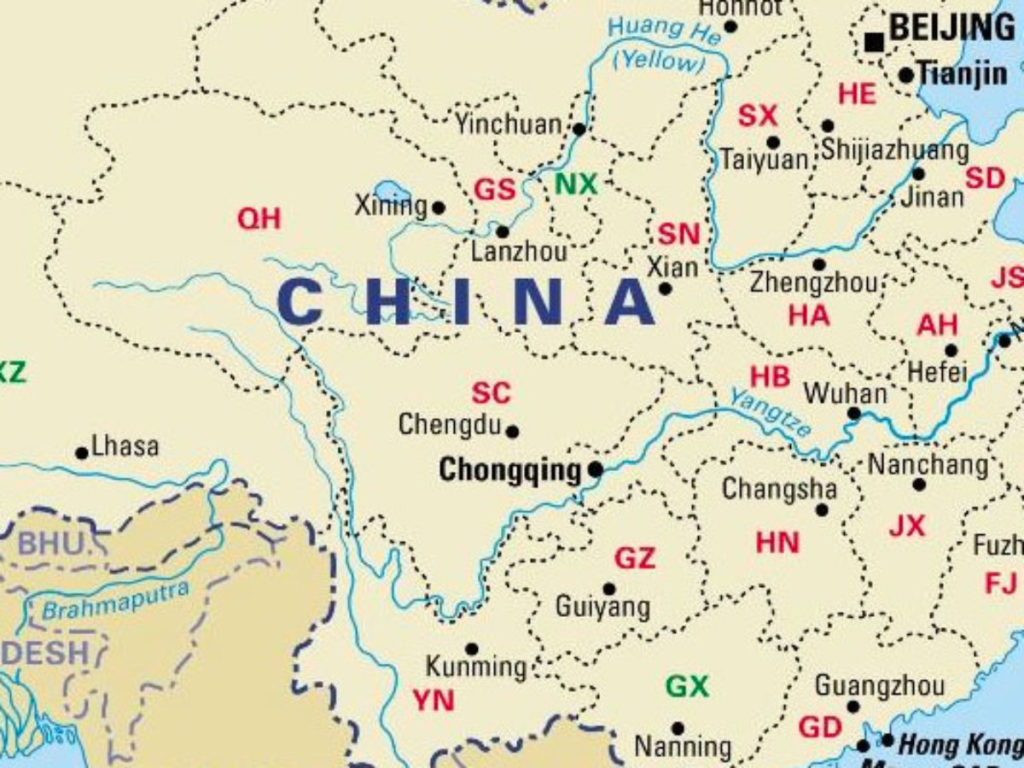 Labeled Map of China PDF