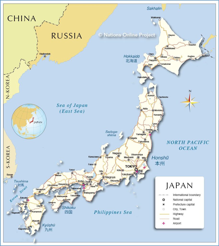 Political Map of Japan