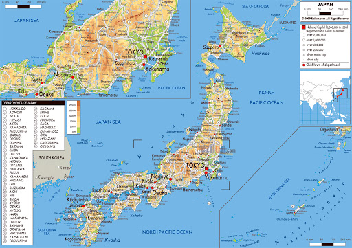 Printable Map of Japan Cities