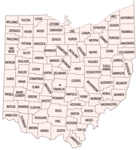 Printable Map of Ohio