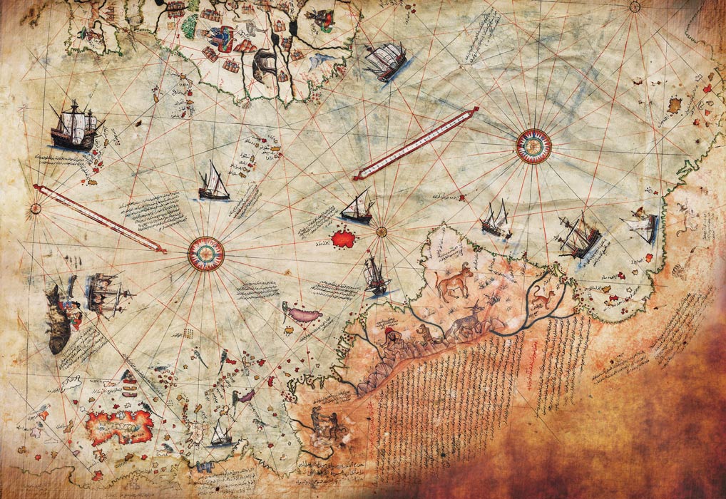 ancient map of antarctica
