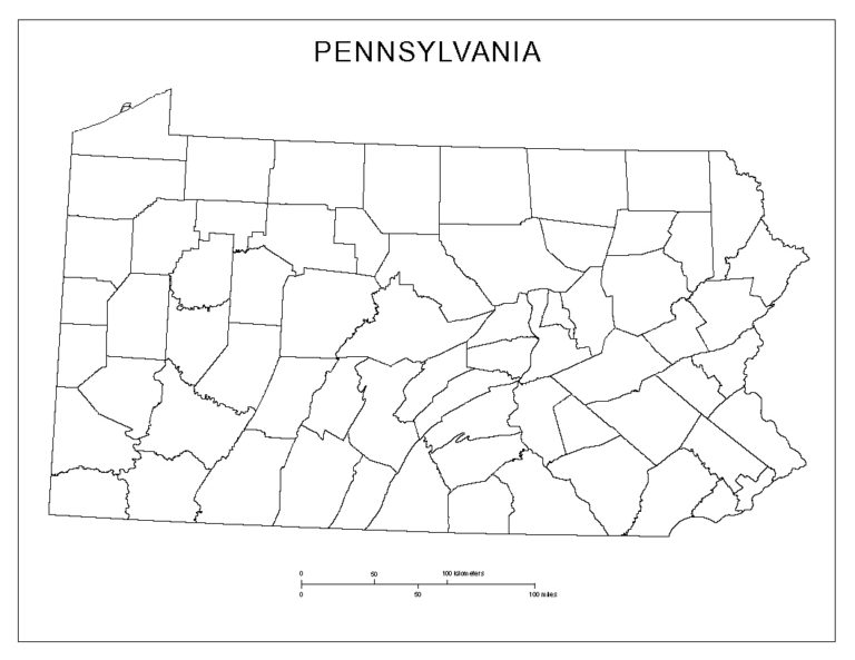 8 Free Printable Map Of Pennsylvania Cities [PA] With Road Map