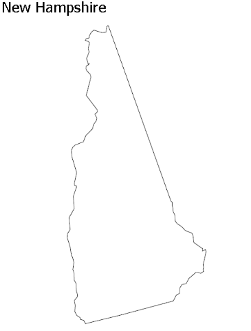 Outline Map of New Hampshire
