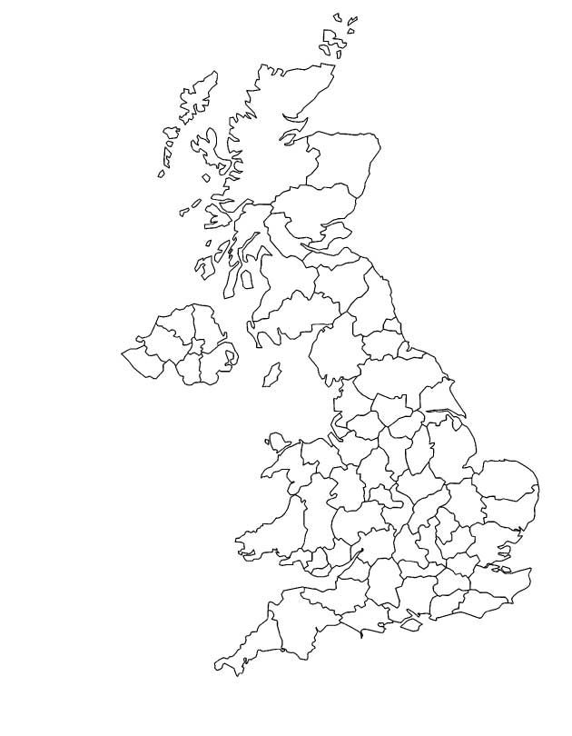 Outline Map of England