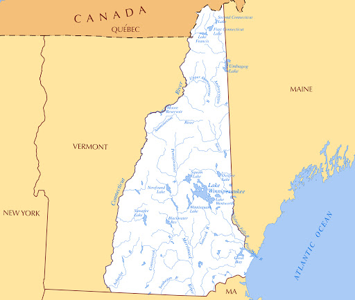 Map of New Hampshire Lakes