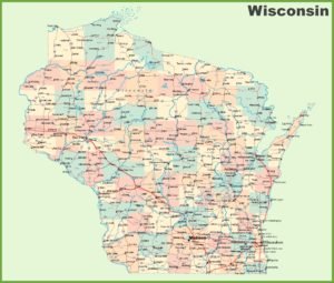 road map wiscoin | World Map With Countries