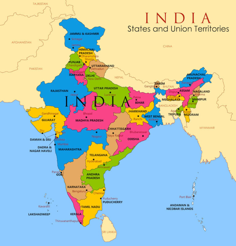 3 Free Printable India Map For Kids