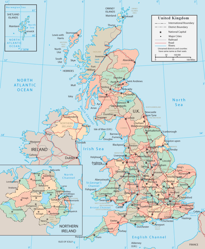 Map of England & Wales