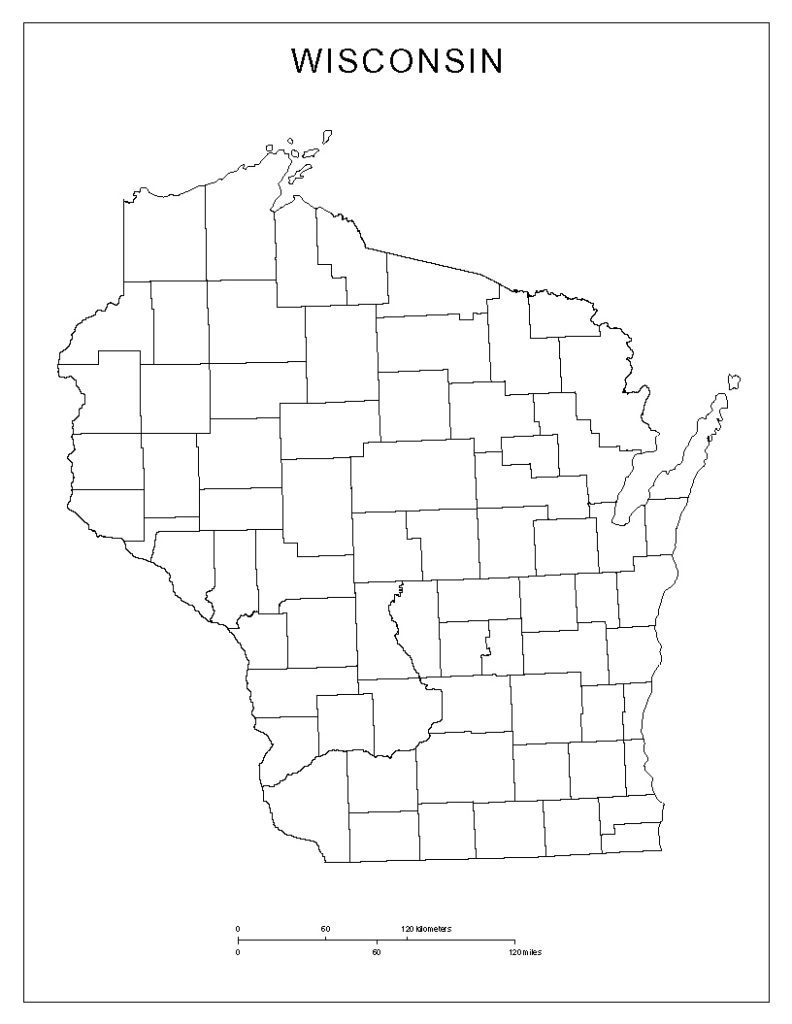 Blank Wisconsin Map Outline