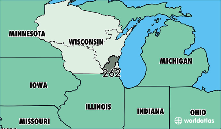 Map of Wisconsin and Surrounding States