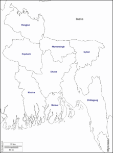 5 Free Printable Blank Map Of Bangladesh - PDF