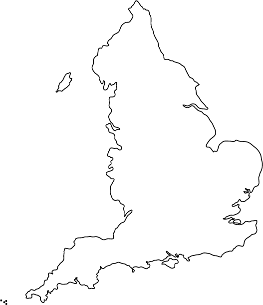 Blank Map of England