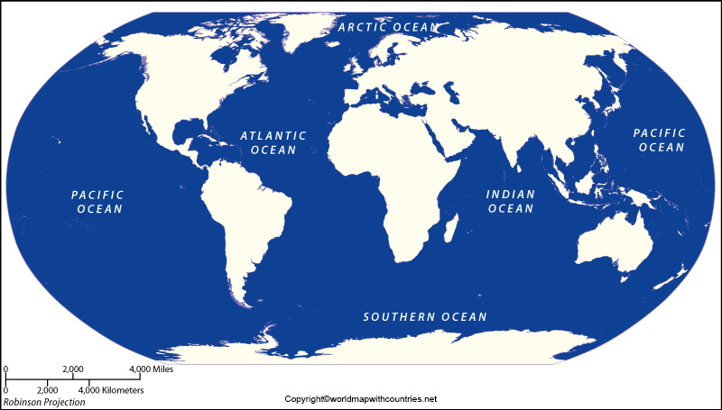 World Map With Southern Ocean | World Map With Countries