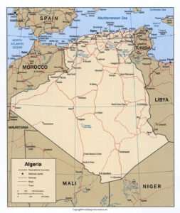 Algeria Map with States