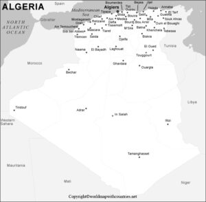 Blank Map of Algeria