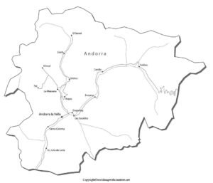 Blank Map of Andorra | World Map With Countries