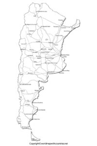 Free Printable Labeled And Blank Map Of Argentina In PDF
