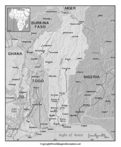Blank Map of Benin