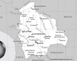 Blank Map of Bolivia