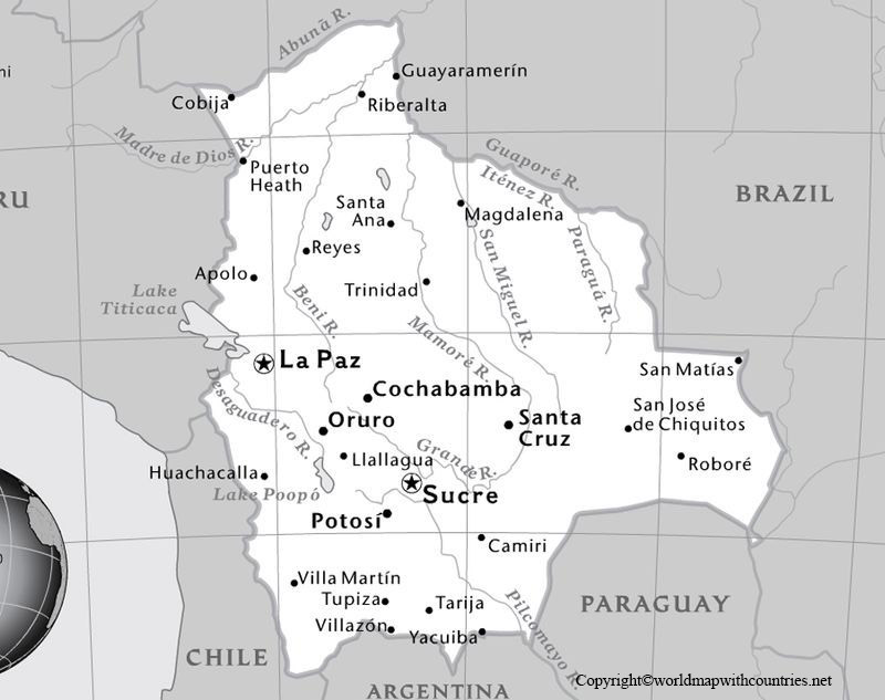 Blank Map of Bolivia