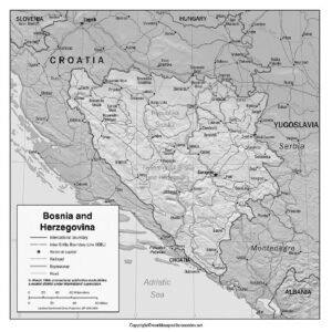 Blank Map of Bosnia and Herzegovina pdf | World Map With Countries