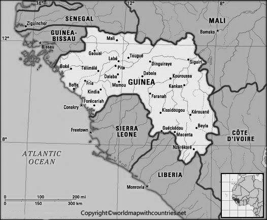 Blank Map of Guinea