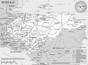 Blank Map of Honduras | World Map With Countries