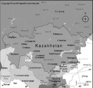 Blank Map of Kazakhstan pdf | World Map With Countries