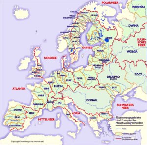 Europe Map rivers | World Map With Countries