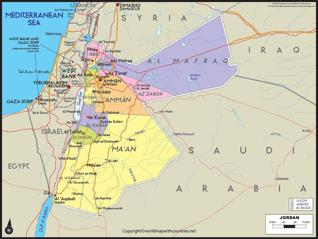 Jordan Map with States