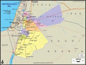 Jordan Map with States pdf | World Map With Countries