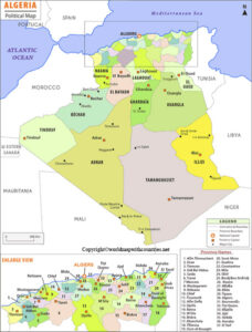 Labeled Map of Algeria