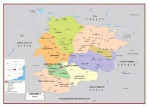 Labeled Map of Andorra pdf | World Map With Countries